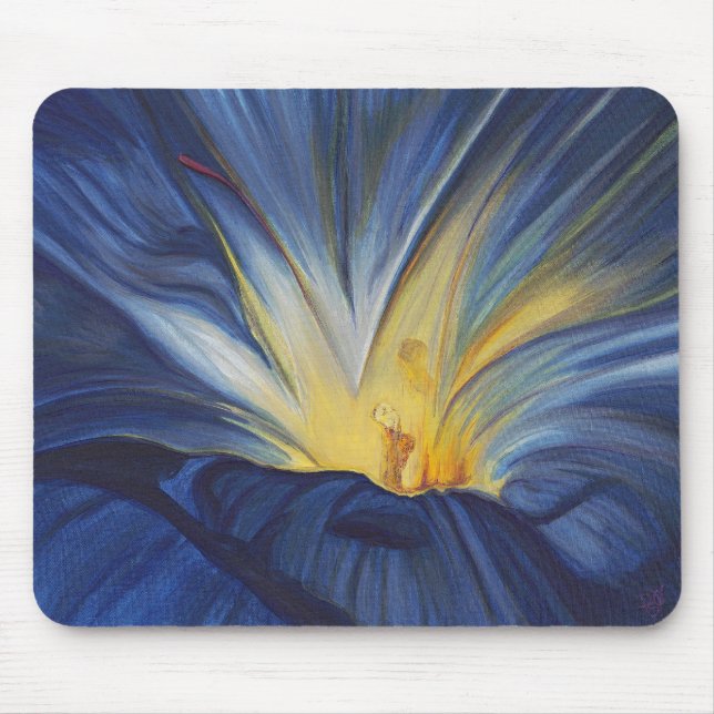 Blue Flower Centre Mousepad (Front)