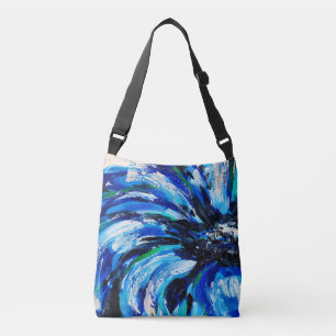Blue Flower Crossbody Bag