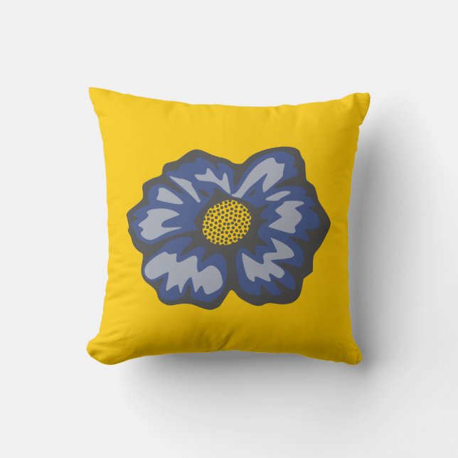 Blue flower cushion (Front)