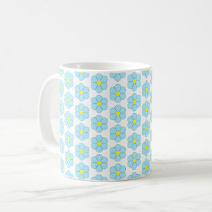 Blue Flower Design Coffee Mug