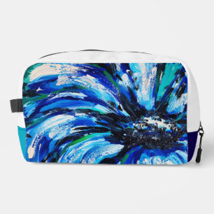 Blue flower dopp kit