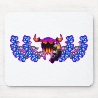 Blue Flower Dreams Mouse Pad