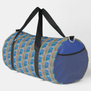 Blue Flower Duffle Bag