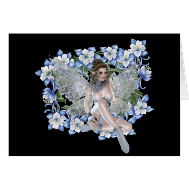 Blue Flower Fairy Design (Front Horizontal)