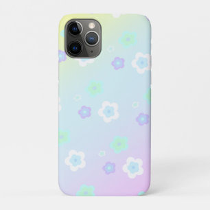 Blue Flower floral Gradient colourful Pattern iPhone 11 Pro Case