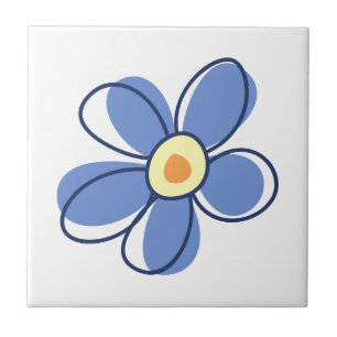 Blue Flower, Flower Blossom, Flower In Bloom Tile