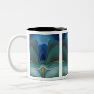 Blue Flower, Georgia O'Keeffe, Two-Tone Coffee Mug