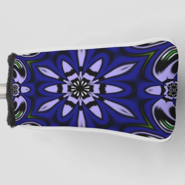 blue flower golf head cover (Front)