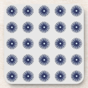Blue Flower Graphic Pattern Coaster