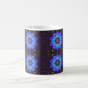 Blue Flower Kaleidoscope Coffee Mug
