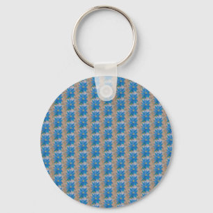 Blue Flower Key Ring