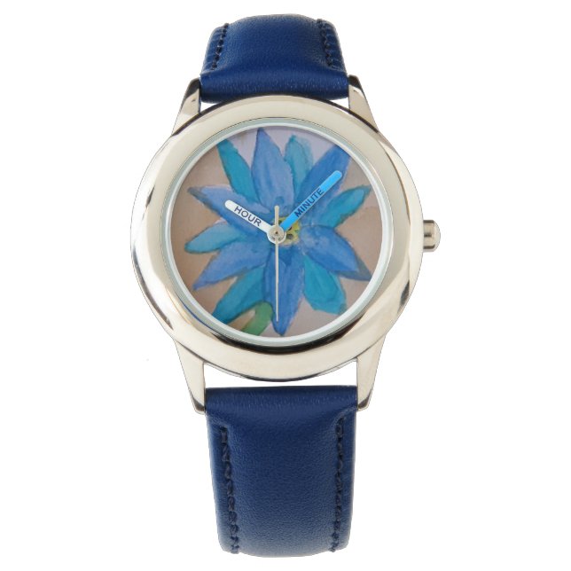 Blue Flower Kid's Watch (Front)