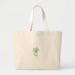 Blue Flower Large Tote Bag