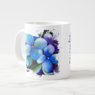 Blue flower Let your dream blossom mug