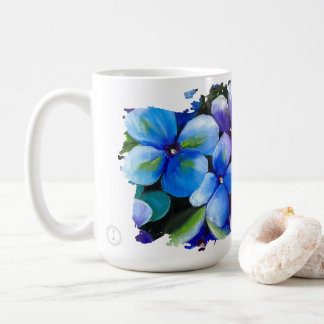 Blue flower Love is the answer love mug