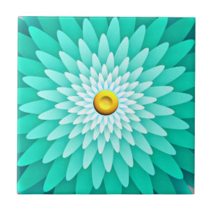 Blue Flower Mandala-68566 Ceramic Tile