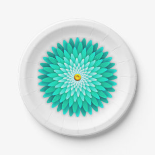 Blue Flower Mandala-68566 Paper Plates