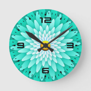 Blue Flower Mandala-68566 Round Clock