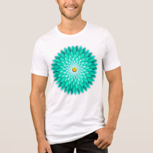 Blue Flower Mandala-68566 Tri-Blend Shirt