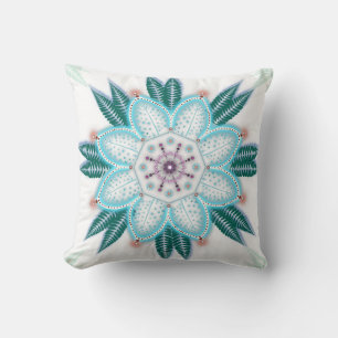Blue Flower Mandala  Cushion