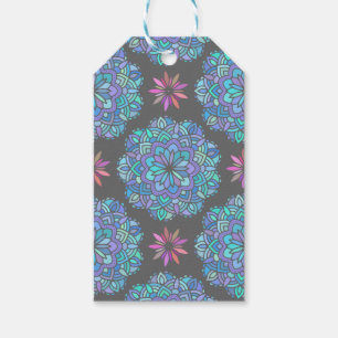 Blue Flower Mandala Gift Tags