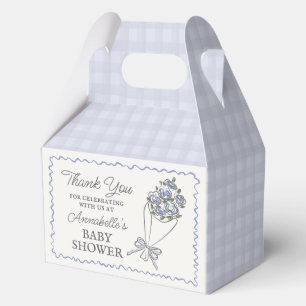 Blue Flower Market Fresh Floral Baby Shower Favour Box