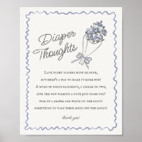 Blue Flower Market Fresh Floral Diaper Thoughts