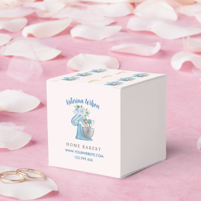 Blue Flower Mixer Favour Box (Wedding)