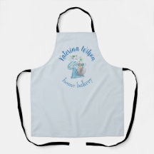  Blue Flower Mixer Small Bakery Logo Brand