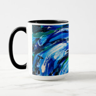 Blue flower mug