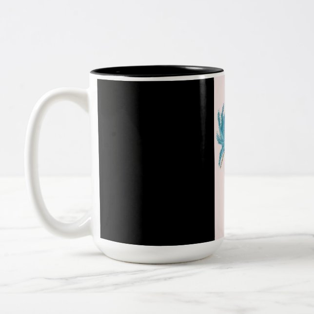 blue flower mug (Left)