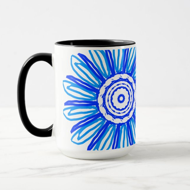 blue flower mug (Left)