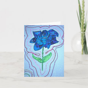 Blue Flower Note Card