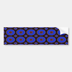 blue flower pattern bumper sticker