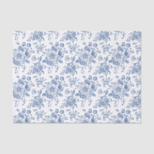 Blue Flower Pattern Tissue Paper