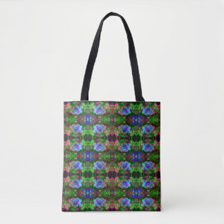 Blue Flower Pattern Tote Bag
