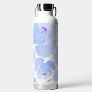 Blue Flower Pattern Water Bottles