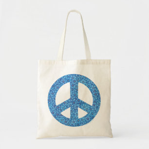 Blue Flower Peace Tote Bag