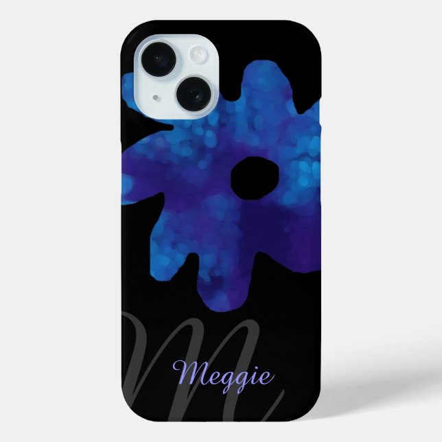 blue flower personalised Case-Mate iPhone case (Back)