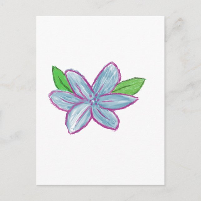 Blue Flower Postcard (Front)
