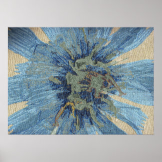 blue flower poster