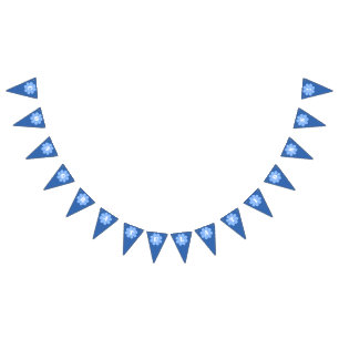 Blue Flower Power Bunting