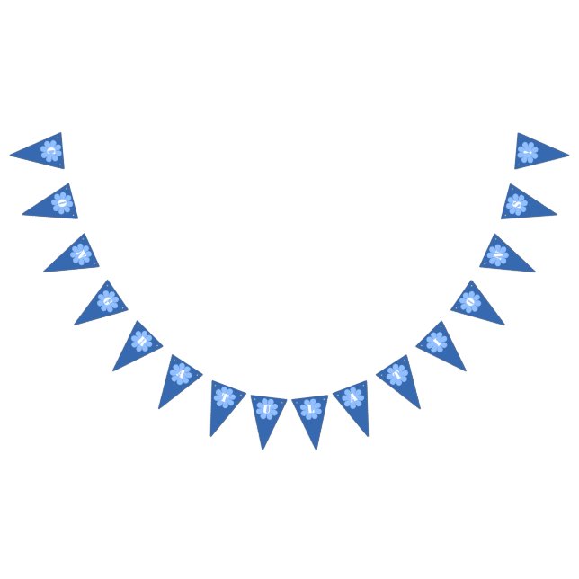 Blue Flower Power Bunting (All)