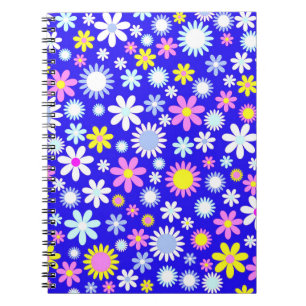 Blue Flower Power Notebook