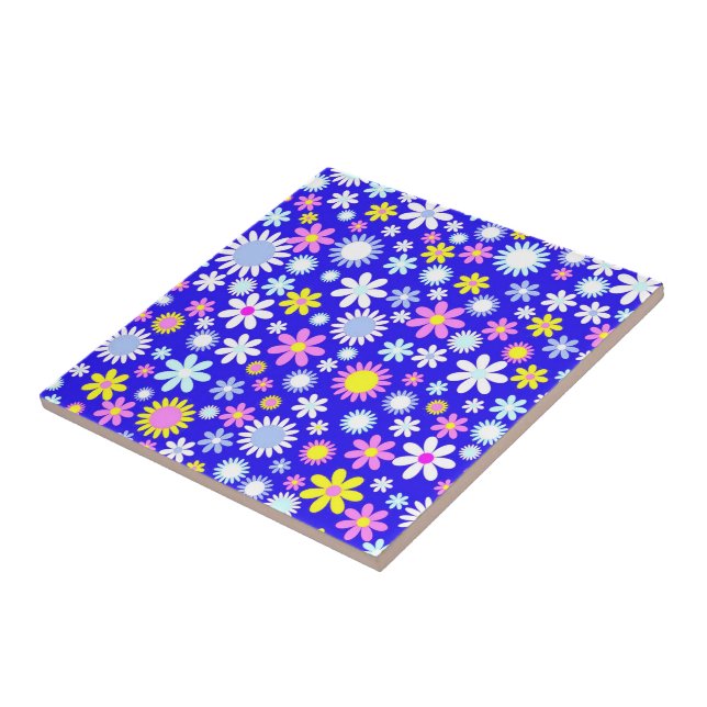 Blue Flower Power Tile (Side)