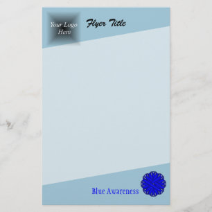 Blue Flower Ribbon by Kenneth Yoncich Flyer