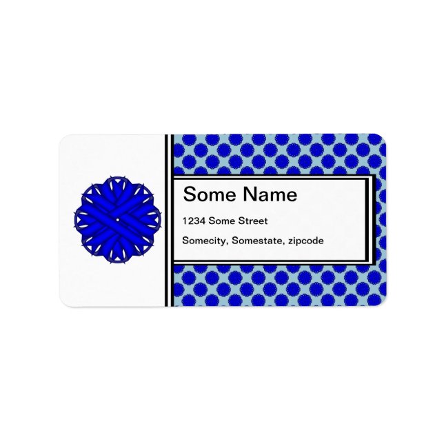 Blue Flower Ribbon by Kenneth Yoncich Label (Front)