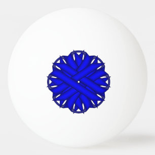 Blue Flower Ribbon by Kenneth Yoncich Ping Pong Ball
