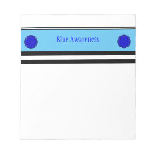 Blue Flower Ribbon Notepad