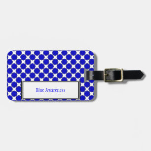 Blue Flower Ribbon Template by Kenneth Yoncich Luggage Tag